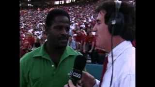 Lydell Carr interrupts Earl Campbell  1987 OU vs Texas [upl. by Iona]