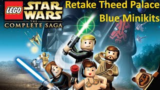 LEGO Star Wars The Complete Saga  Retake Theed Palace  All Blue Minikits [upl. by Sankaran]