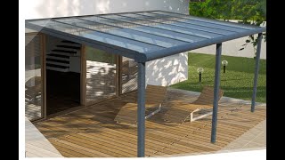 Aufbauanleitung Aluminium Terrassenüberdachung VITRO mit Glas oder Plexiglas Eindeckung [upl. by Etolas]