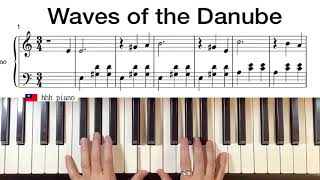 Waves of the Danube 《多瑙河的波浪》  piano  sheet music [upl. by Tirrell]