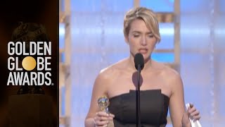 Kate Winslet Wins Best Actress Motion Picture Drama  Golden Globes 2009 [upl. by Floro]