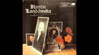 Haydn Sonata in D HobXVI37 Wanda Landowska 1958 [upl. by Anaira885]