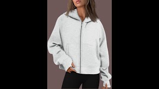 AUTOMET Womens Zip Up Hoodies Fleece Jackets Oversized Sweatshirts Fall Fashion Outfits 2024 Sweater [upl. by Riley848]