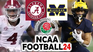 Alabama vs Michigan  1124 Playoff Semifinal Rose Bowl [upl. by Rehpotsihc]