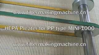 HEPA pleater machine wwwfiltermakingmachinecn [upl. by Pangaro448]