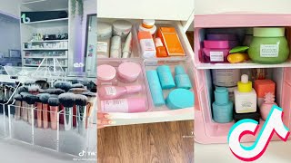 Organizing Makeup and Skincare ASMR🌷  Best Aesthetic Tiktok [upl. by Noorah]