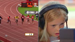 Kinder kommentieren Weltklasse Zürich 03 Usain Bolt 2009 [upl. by Spalding]