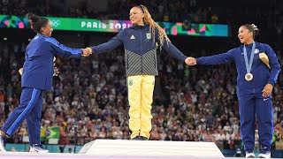 Simone Biles Jordan Chiles Win Silver And Bronze In Floor In A Dramatic Final Event [upl. by Nissensohn]