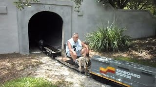 Seaboard System Dog On Train Runs Man Out Of Tunnel [upl. by Thrift]