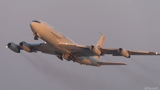 Boeing 707 Sunset Takeoff  N629RH Omega Air Refueling [upl. by Etan230]