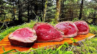 Perfectly Cooked Steak in Nature  Relaxing ASMR Cooking [upl. by Akirehc]