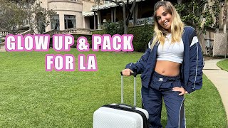 GRWM Pack amp Glow Up For LA Music Trip  Rosie McClelland [upl. by Eilahtan]