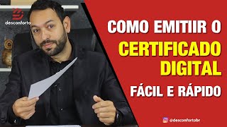 Como emitir o CERTIFICADO DIGITAL fácil e rápido  Nada de burocracia método mais simples do mundo [upl. by Kenn763]