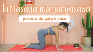 Como fazer BITILASANA E MARJARYASANA Postura do gato e da vaca [upl. by Notsob943]