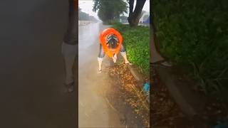 Remove Debris Clogged Drain blockeddrains stormwaterdrain blockeddrain satisfying drainage [upl. by Ibbob]