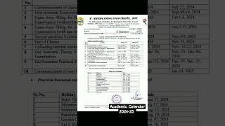 Academic Calendar 202425 ODD SEMESTER B Pharmacy Second Third amp Final Year Sem III V amp VIII [upl. by Aciraa650]