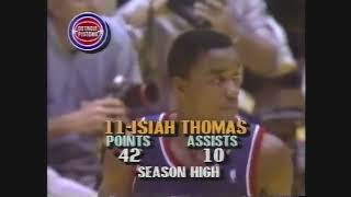 Isiah Thomas is Unstoppable 42 amp 10 vs Lakers [upl. by Legnaesoj]