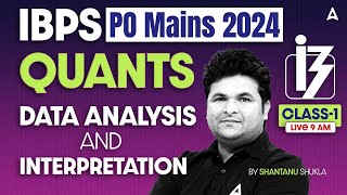 IBPS PO Mains Quant Mains 2024  Quants Data Analysis And Interpretation 1  By Shantanu Shukla [upl. by Nivlek]