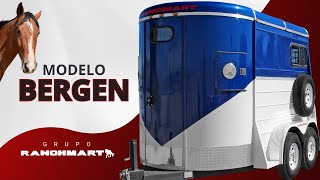 Un remolque para caballos ÚNICO  Modelo BERGEN de RANCHMART [upl. by Metabel]