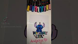 Happy birthday Andjelija Stitch tiktok birthday stitch [upl. by Dichy]