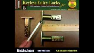 How to Adjust an Adjustable Deadbolt [upl. by Yttocs]