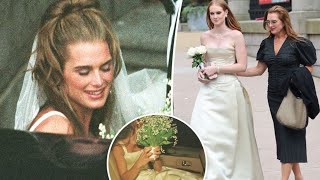 Grier Henchy Rocks Brooke Shields 1997 Wedding Dress at Graduation by Trending News [upl. by Wenn]