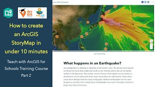 How to Create an ArcGIS StoryMap in under 10 Minutes  Teach with ArcGIS for Schools Course Part2 [upl. by Naeloj352]