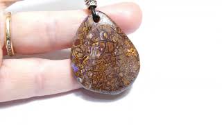 LARGE Pendant Boulder opal14 [upl. by Gnahc510]