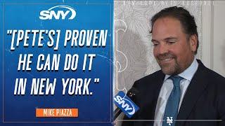 Mike Piazza wants Mets 1B Pete Alonso to sign a longterm contract praises Francisco Alvarez  SNY [upl. by Nosidam102]