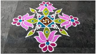 Karthigai Deepam Special Rangoli Design 2024 Rangoli  New  Easy  Sashti Pooja  Kolam  Festival [upl. by Ecilef]