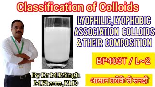 Classification of Colloids I Comparison of their Properties  Physical Pharmaceutics  BP403T  L02 [upl. by Artined551]