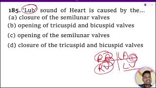 ‘Lub’ sound of Heart is caused by the  1 closure of the semilunar valves 2 opening of [upl. by Adnole]