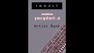 INHALT Prophet 6 Artist Bank Demo [upl. by Aniger300]