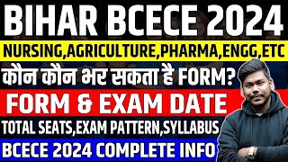 BIHAR BCECE 2024  FORM amp EXAM DATE ELIGIBILITY EXAM PATTERNSYLLABUS  BCECE 2024 [upl. by Irakuy]