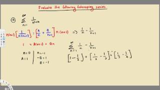 Telescoping Series  Finding the Sum  Example 2  Calculus [upl. by Remlap247]