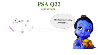 MSTAT 2024 PSA  Q22  Poisson Distribution  Convergence in Probability [upl. by Selec490]