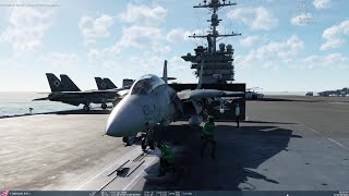 F14 B Catapult Start Hilfe in 4 min DCS Supercarrier カタパルトスタート [upl. by Yrak]