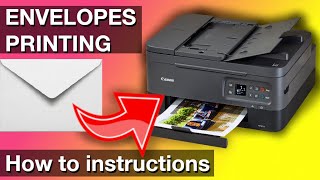 Printing on Envelopes with printer Canon PIXMA TR7000 How to instructions [upl. by Didi]