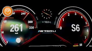 BMW M760Li xDrive V12 610 HP Sound amp Acceleration 0260 kmh [upl. by Ardolino282]