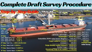 Complete Draft Survey Procedure StepbyStep Guide for Cargo Calculations [upl. by Elleinwad]