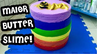 MAIOR BUTTER SLIME DO BRASIL  5OKG  SLIME CAKE GIGANTE  ESPECIAL 2 MILHÕES  GIANT SLIME CAKE [upl. by Cristionna242]