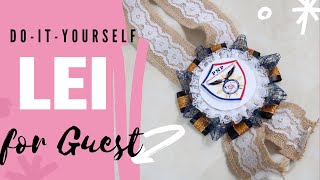 EASY LEI MAKING  How to Make LEI  DIY Lei for Guest Speaker [upl. by Anawaj]