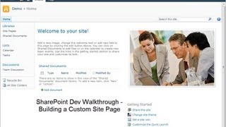 Building a Custom Site Page for Onpremises SharePoint [upl. by Emad]