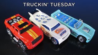 Truckin Tuesday Hot Wheels Trucks With Sound Systems Bassline Mini Truck and QuadraSound [upl. by Cy]