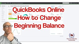 Quickbooks Online How to Change Beginning Balance [upl. by Geiger]