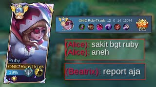 Combo Global Alice  Angela Kaget Lihat Damage Ruby [upl. by Adnama529]