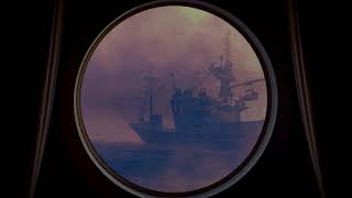 ⚓ Rain Thunder and Ocean Sounds Aboard of a Fishing Boat Soundscape Video for Relaxing amp Sleeping [upl. by Lion]