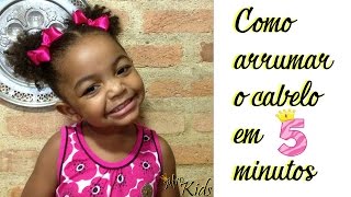 Como arrumar o cabelo ao acordar  3 Penteados práticos  CABELO CRESPO E CACHEADO Canal Afrokids [upl. by Riordan]