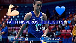 FAITH NISPEROS HIGHLIGHTS💙🏐💪🏻 PVL COLLEGIATE CONFERENCE 2019  Moises Unisa [upl. by Sidonie]