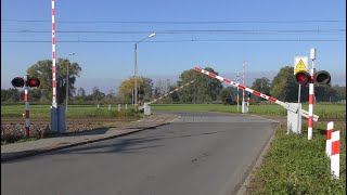 4K Przejazd kolejowy  Opalenica ul Łąkowa  Polish railroad crossing [upl. by Sneed]